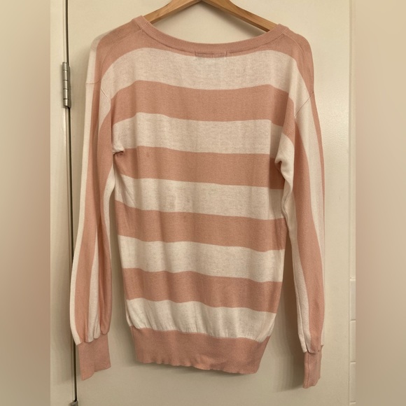 Forever 21 Pink and White Striped Sweater - Picture 2 of 4